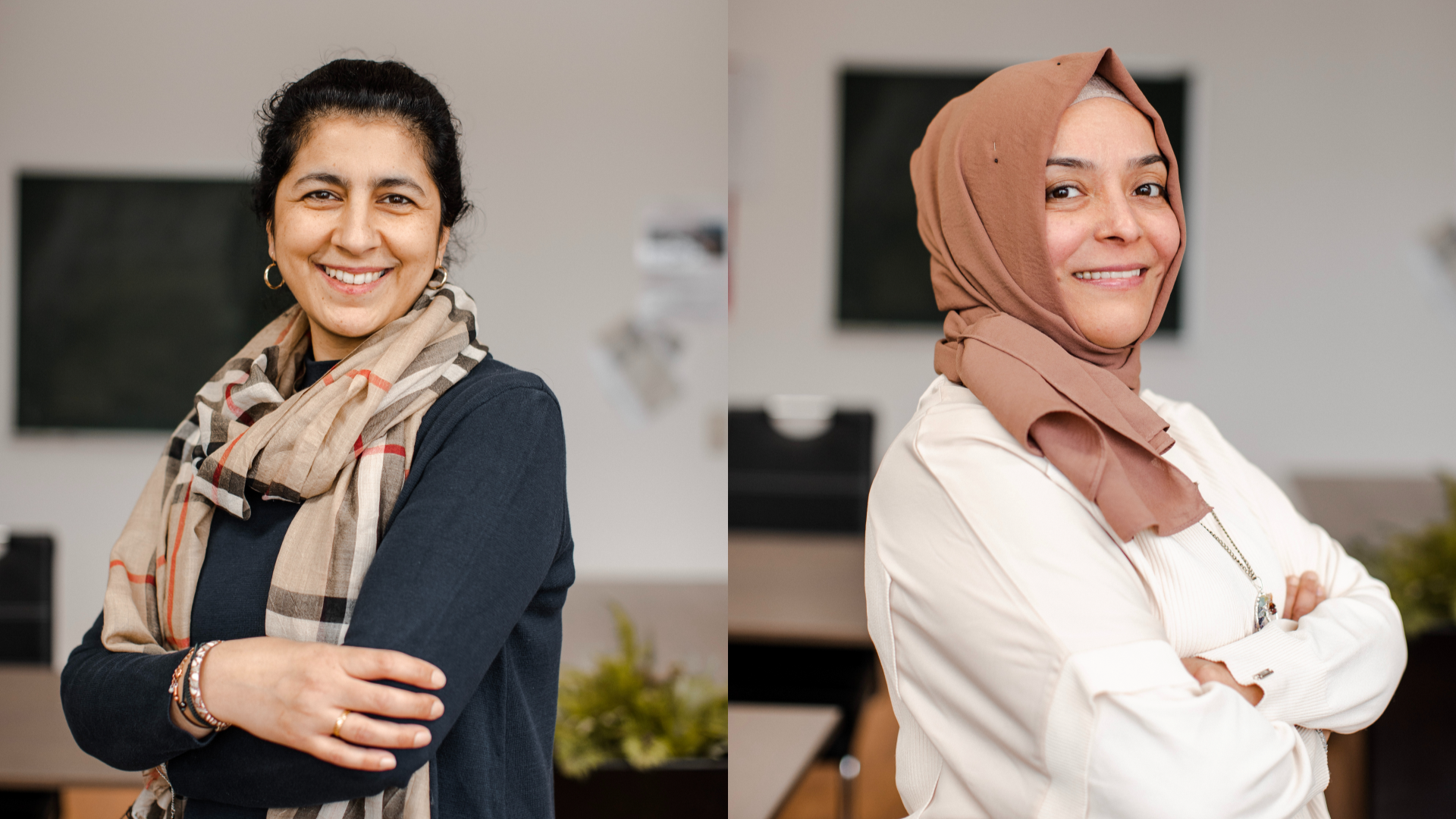 Frau Semra Gruler-Tatli (Gründerin & Geschäftsführerin) links und Frau Dilek Güngör (erste Dozentin) rechts